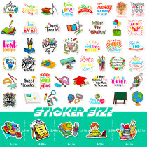 100 pieces of Teachers'Day personalized creative body water cup Teachers' Day graffiti waterproof stickers