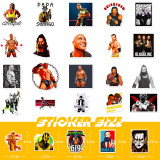 50 WWE Wrestling Stickers Stickers for Professional Wrestling Show Sports Figures in the United States Waterproof Stickers
