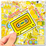 50 color mix and match stickers tape yellow VSCO small fresh insulated cup cartoon children's waterproof stickers
