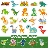 50 cartoon dinosaur stickers, children's stickers, water cups, skateboards, waterproof children's toys, graffiti, waterproof stickers