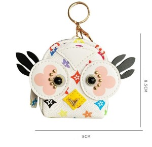Cartoon Mini Owl Keychain Mouth Red Envelope Small Zero Wallet Earphone Bag Storage Bag Car Pendant