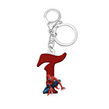 Acrylic 26 letter double sided printing Cartoon anime Spider Man keychain