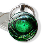 Dragon Eye Glass Metal Keychain