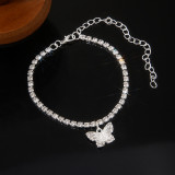 Sexy  Rhinestone butterfly anklet