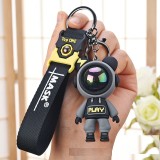 Creative Play Lightning Bear Keychain Cartoon Couple Astro Doll Pendant Car Keychain Ring