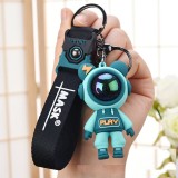 Creative Play Lightning Bear Keychain Cartoon Couple Astro Doll Pendant Car Keychain Ring