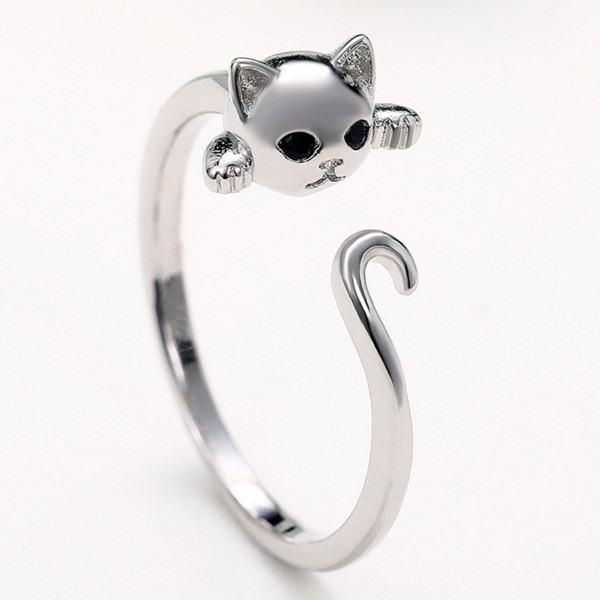 Cute Cat Opening Ring