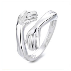 Opening Design Embrace Ring Couple Ring