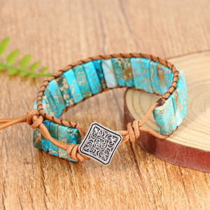 Colored Emperor Stone Handwoven Bohemian Bracelet