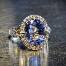 Blue Zircon Ring