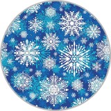 20MM Pattern Daisy Star  Snowflake Christmas Print glass snap button charms
