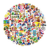 100 Mario cartoon graffiti stickers Mary personality trolley case water cup computer waterproof stickers