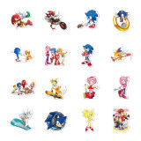 50 Hedgehog Sonic Cartoon Graffiti Waterproof Trolley Case Laptop Water Cup Stickers