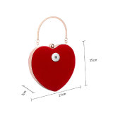 Handbag Women's Dinner Bag Fashion love Peach Heart Banquet Bag Evening Dress Handbag fit 20MM Snaps button jewelry wholesale