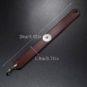 20CM 21.5CM Simple and versatile S-hook leather bracelet fit 20MM Snaps button jewelry wholesale