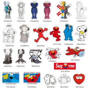 23 KAWS Sesame Street Cartoon Trendy Brands Personalized Luggage Large Size Waterproof Stickers