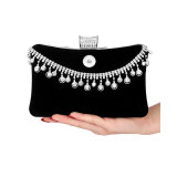 Women's handbag with diamond inlaid dinner bag, banquet party handbag, dress and evening bag fit 20MM Snaps button jewelry wholesale