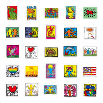 50 pieces of Street art graffiti Keith Haring personalized suitcase keith haring waterproof sticker
