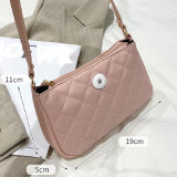 Women's underarm bag Fashion women's bag Cross body embroidered square bag fit 20MM Snaps button jewelry wholesale