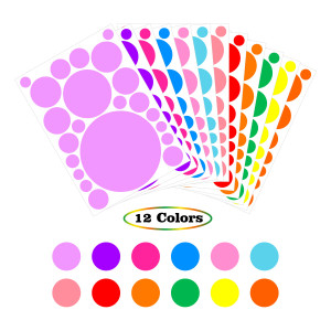 Dot waterproof stickers DIY multi-color PVC wall stickers for bedroom, kindergarten, classroom, and children's room decoration stickers