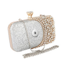 Dinner bag, handbag, diamond inlaid banquet handbag, dress, evening bag fit 20MM Snaps button jewelry wholesale
