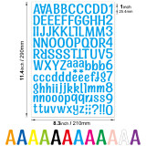 Colorful English alphabet number combination diy sticker Water cup computer decoration waterproof sticker