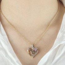 Love Flower Mother's Day MOM Diamond Zircon Necklace