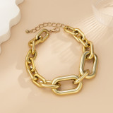 Exaggerated Single Layer Hip Hop Wide Edge Thick Chain Necklace