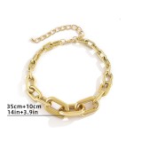 Exaggerated Single Layer Hip Hop Wide Edge Thick Chain Necklace