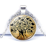 Tree of Life Time Gem Glass Necklace