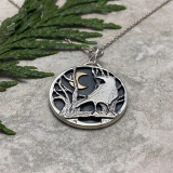 Crow Moon Forest Pendant Necklace