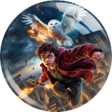 20MM Harry Potter Print glass snap button charms
