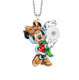 Cartoon anime Double sided Printed  Acrylic 60CM Necklace Pendant fit 20MM Snaps button jewelry wholesale