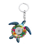 Rabbit Loves Turtle Christmas Tree Cartoon Anime Butterfly MOM Mother's Day Double sided Printed  Acrylic key chain fit 20MM Snaps button jewelry wholesale