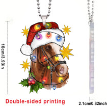 Acrylic double-sided printed Christmas pendant chain 20cm