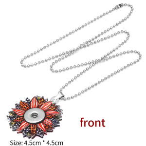 Cartoon anime Double sided Printed  Acrylic 60CM Necklace Pendant fit 20MM Snaps button jewelry wholesale