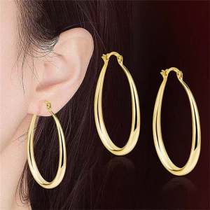 Smooth oval earrings