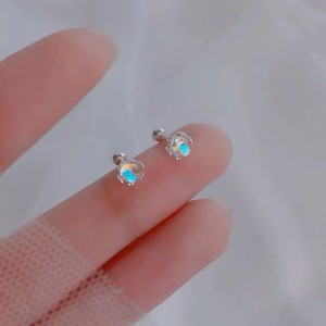 Moonlight stone earrings, screws, buckles, and small earrings