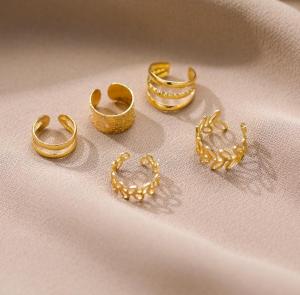 C-shaped Earnail Earbone Clip Earring Set