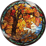 20MM Thanksgiving Print glass snap button charms