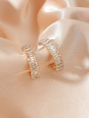 S925 Silver Needle Diamond Earrings