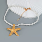 Starfish alloy necklace