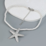 Starfish alloy necklace