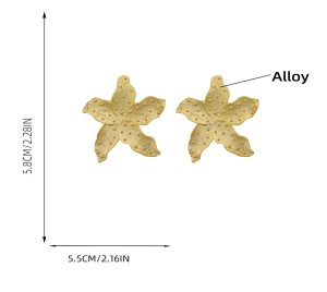 Alloy Starfish Earrings