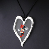 Zinc alloy acrylic love cartoon character necklace