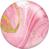 Painted metal 20mm snap buttons Pink pattern  Print   DIY jewelry