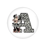 Painted metal 20mm snap buttons 26 letter cartoon anime Print  charms