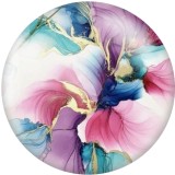 Painted metal 20mm snap buttons Pretty pattern Print   DIY jewelry