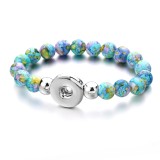 Bead Elastic Bracelet fit  20MM Snaps button jewelry wholesale