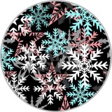 Painted metal 20mm snap buttons Pattern Daisy Star  Snowflake Christmas Print  charms